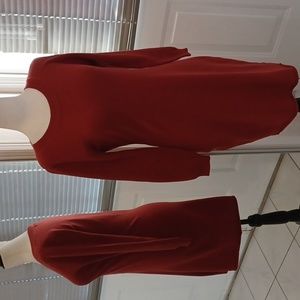 2/$70 Reddish Orange Sweater Dress - Size Medium